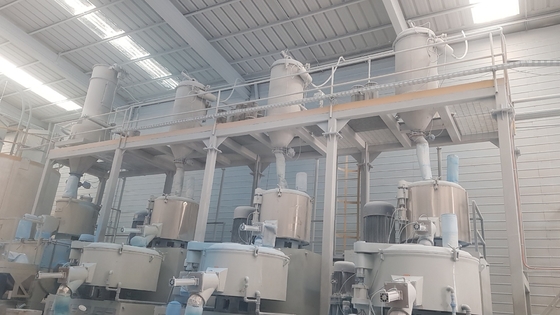 PVC Boru Ekstrüzyonu İçin Tam Otomatik Toz Karıştırma Tartı Taşıma Sistemi